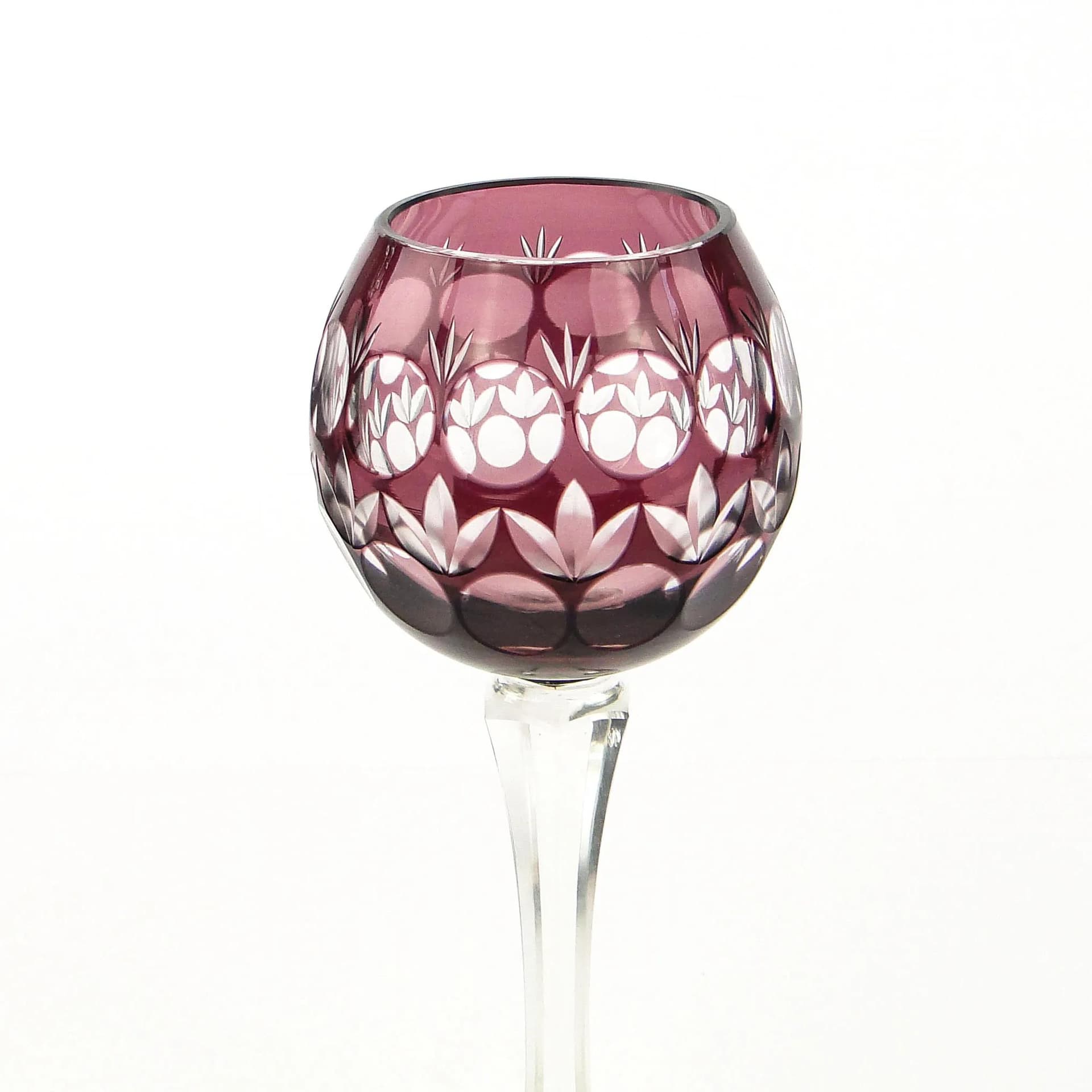 Goblet Art Deco, violet crystal, Austria, 1930s. - 17795