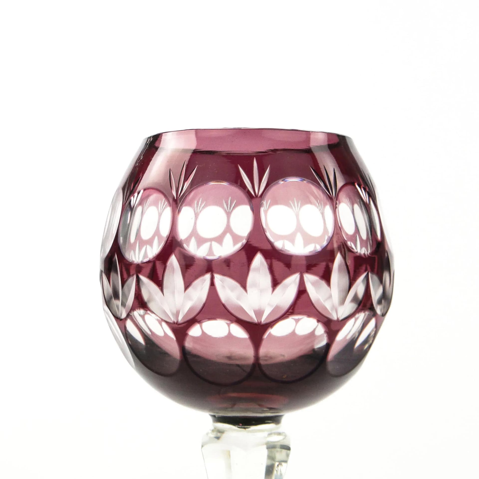 Goblet Art Deco, violet crystal, Austria, 1930s. - 17797