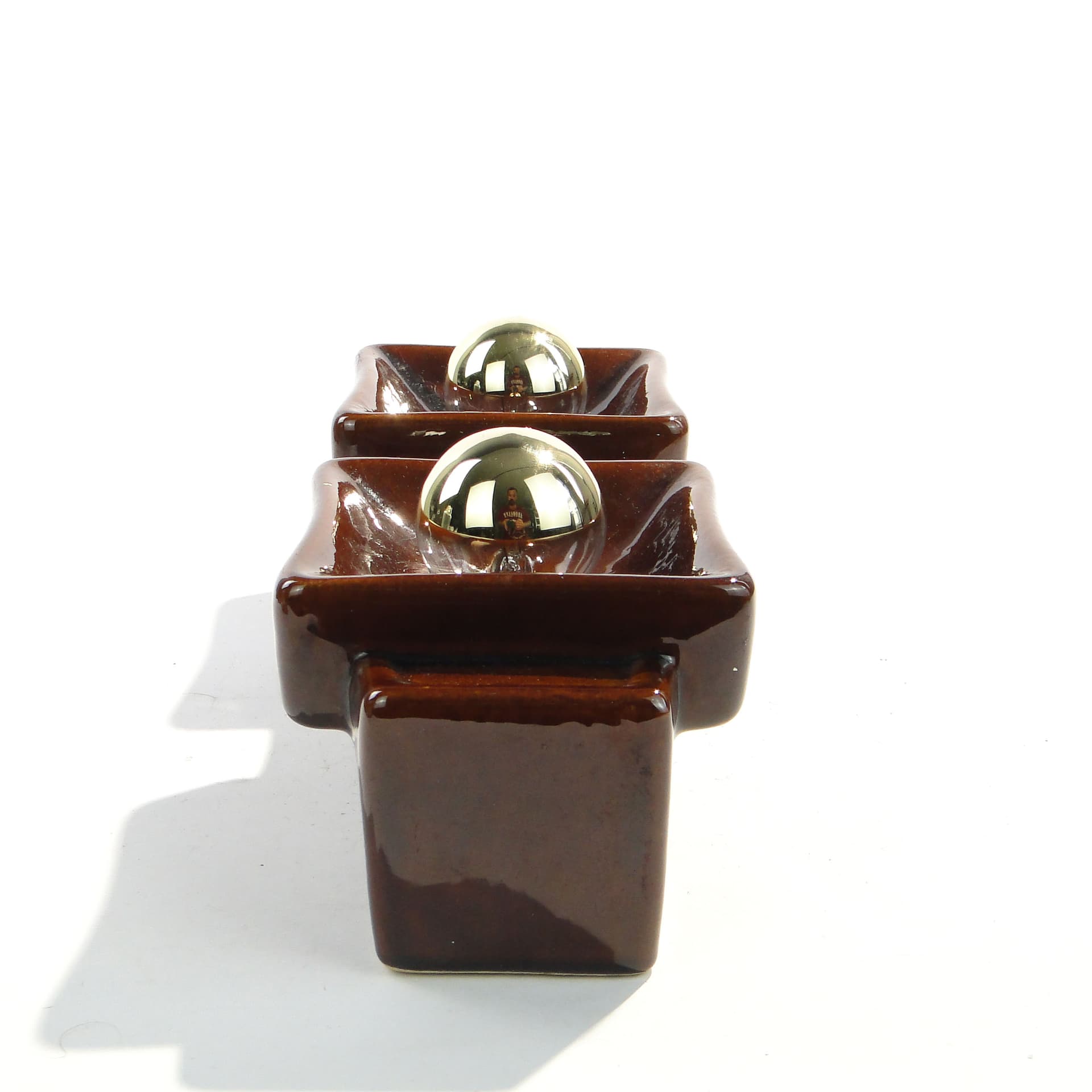 Wall sconce, dark brown ceramics, Germany, 1960s. - 1745