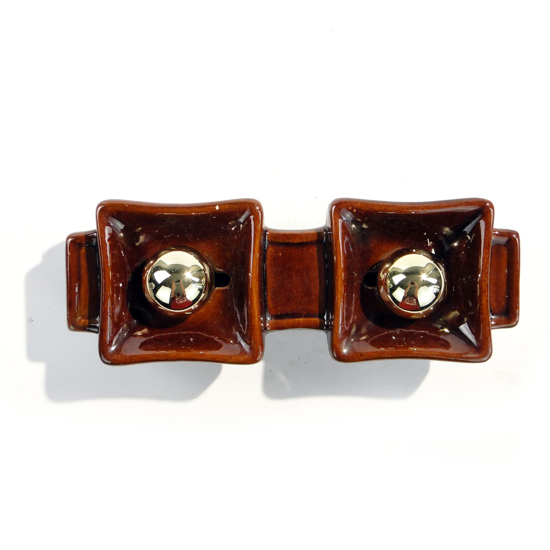 Wall sconce, dark brown ceramics, Germany, 1960s. - 1742