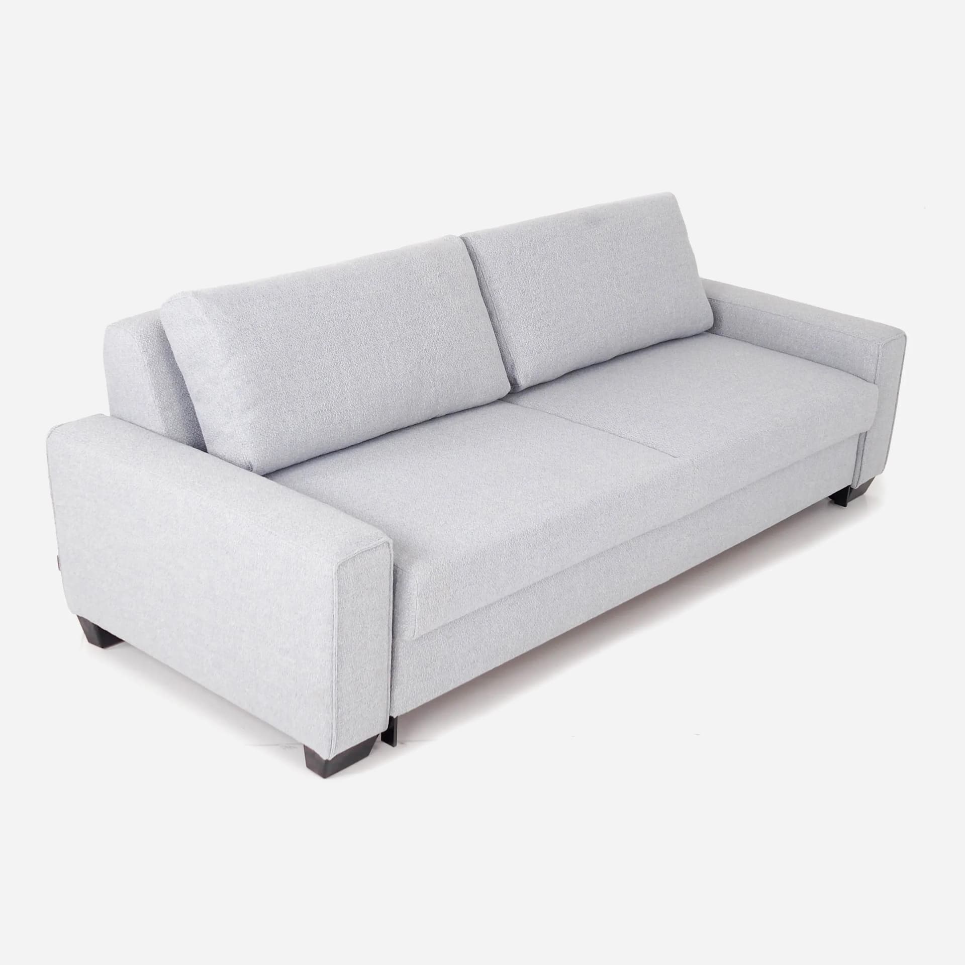 Sofa Rejkiavik, grey fabric, wood, Poland, 1990s. - 17203