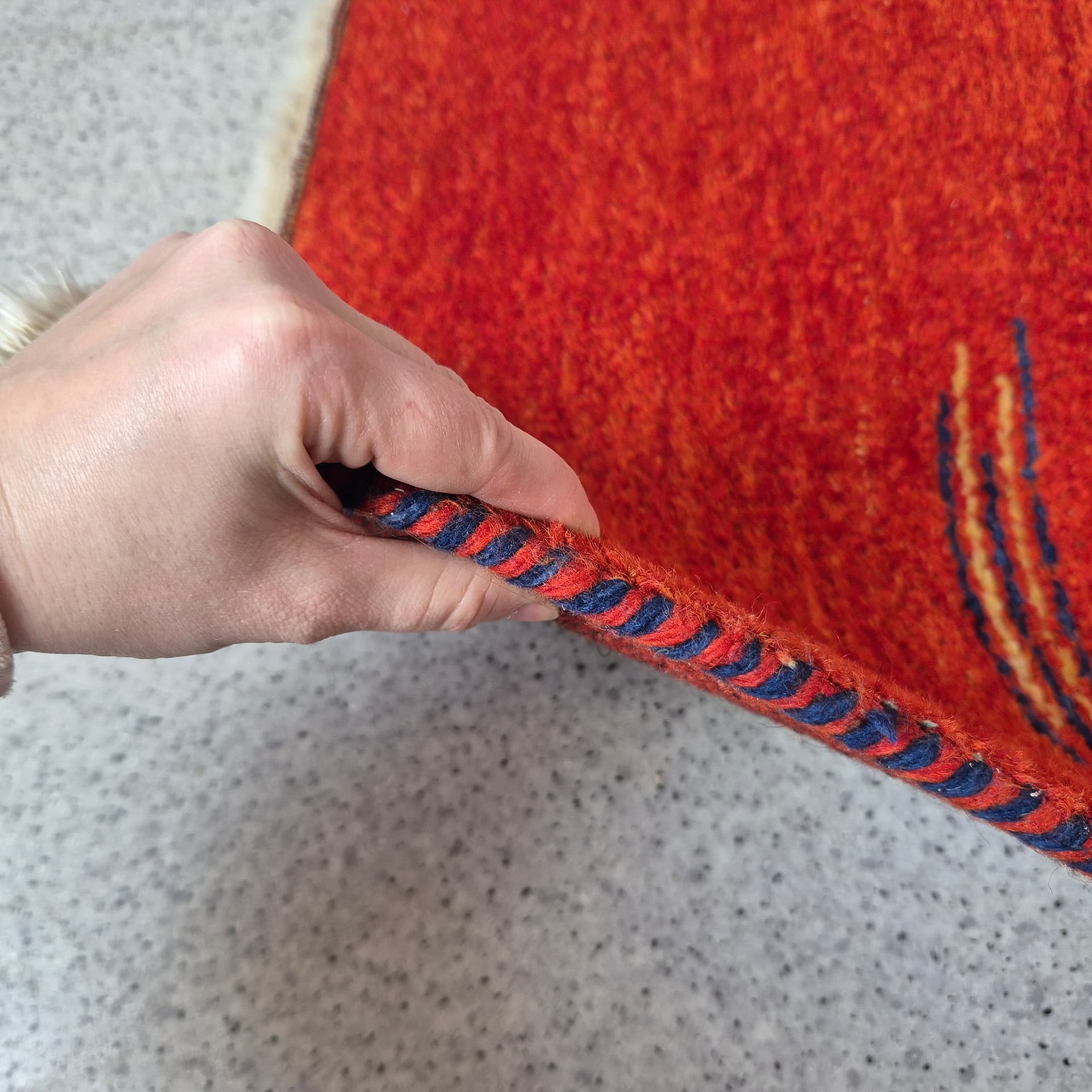 Dywan Indo Gabbeh 185x118 cm, czerwony, wełna, Ikea, Szwecja, XXI w. - 240031