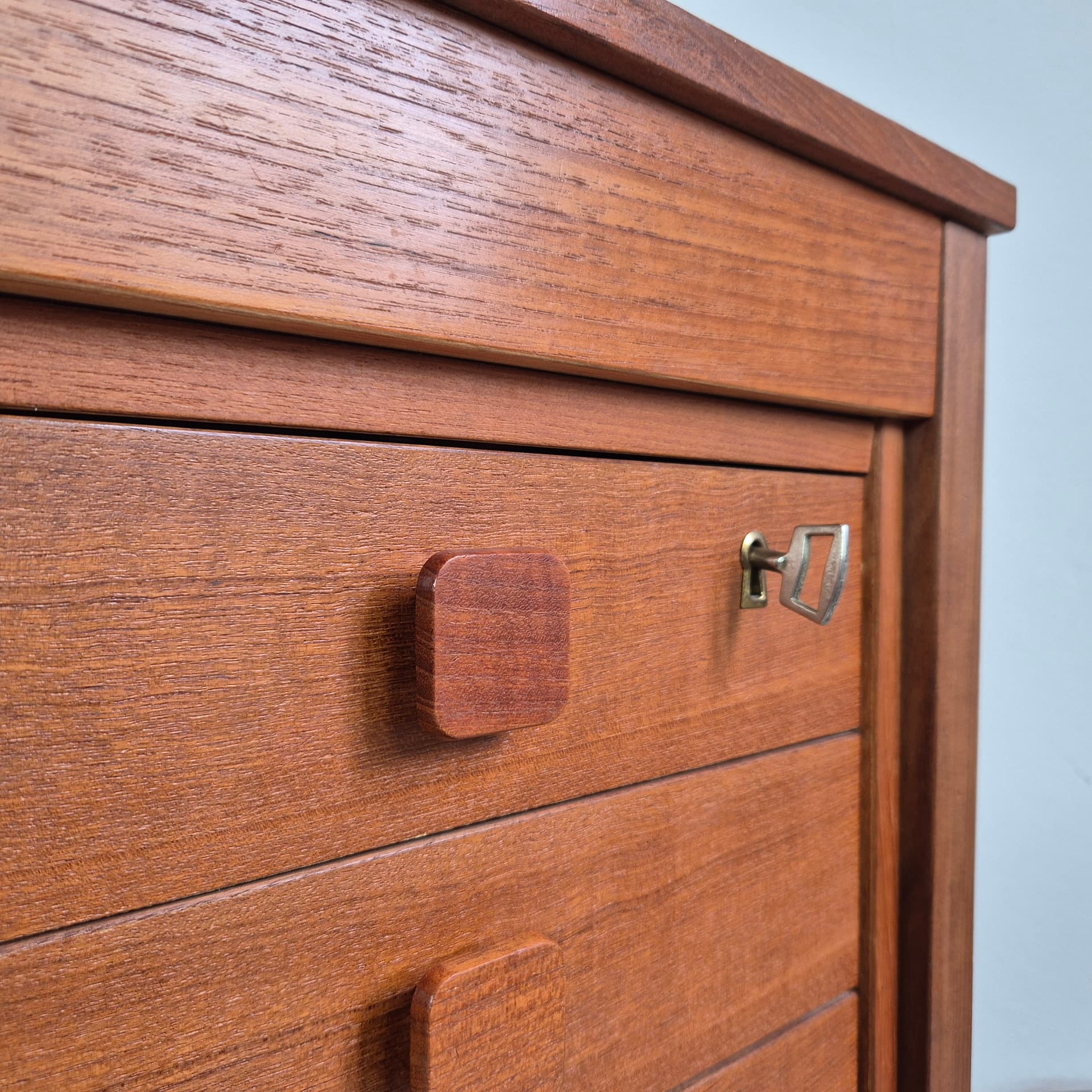 Biurko, Domino Møbler, teak brązowy, Dania, lata 60. - 240052