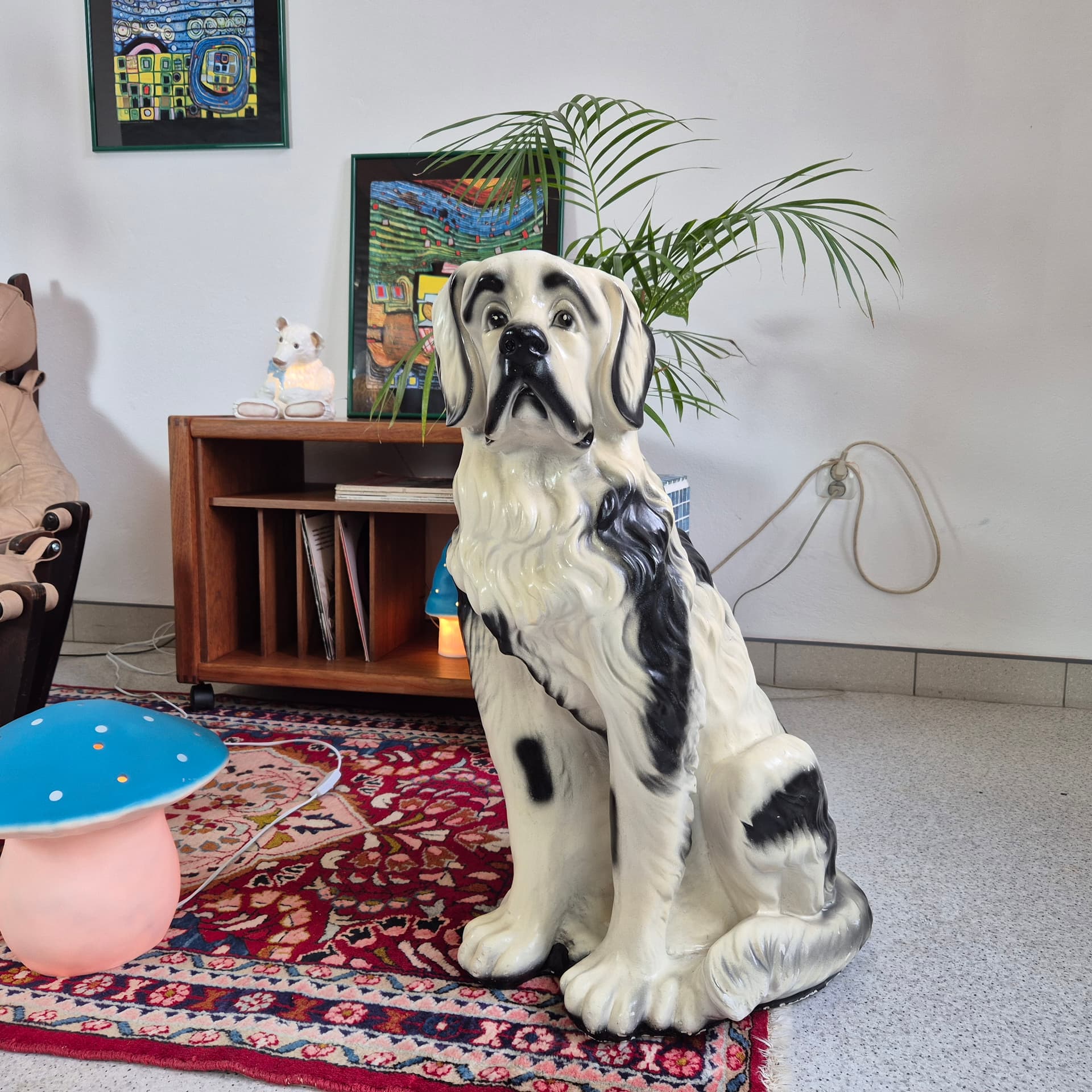 Figura bernardyna, ceramika beżowa, Niemcy, lata 60. - 240093