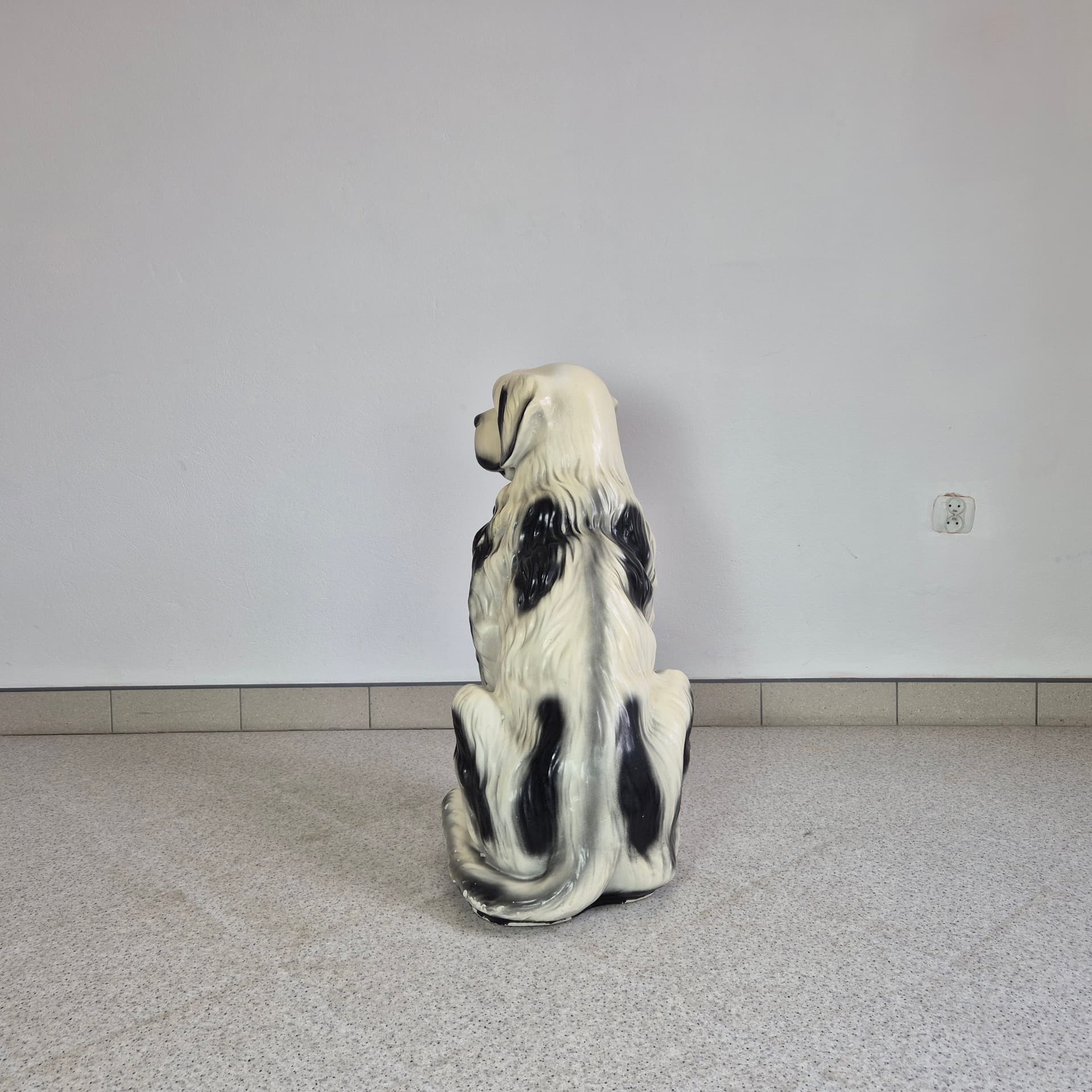 Figura bernardyna, ceramika beżowa, Niemcy, lata 60. - 240084