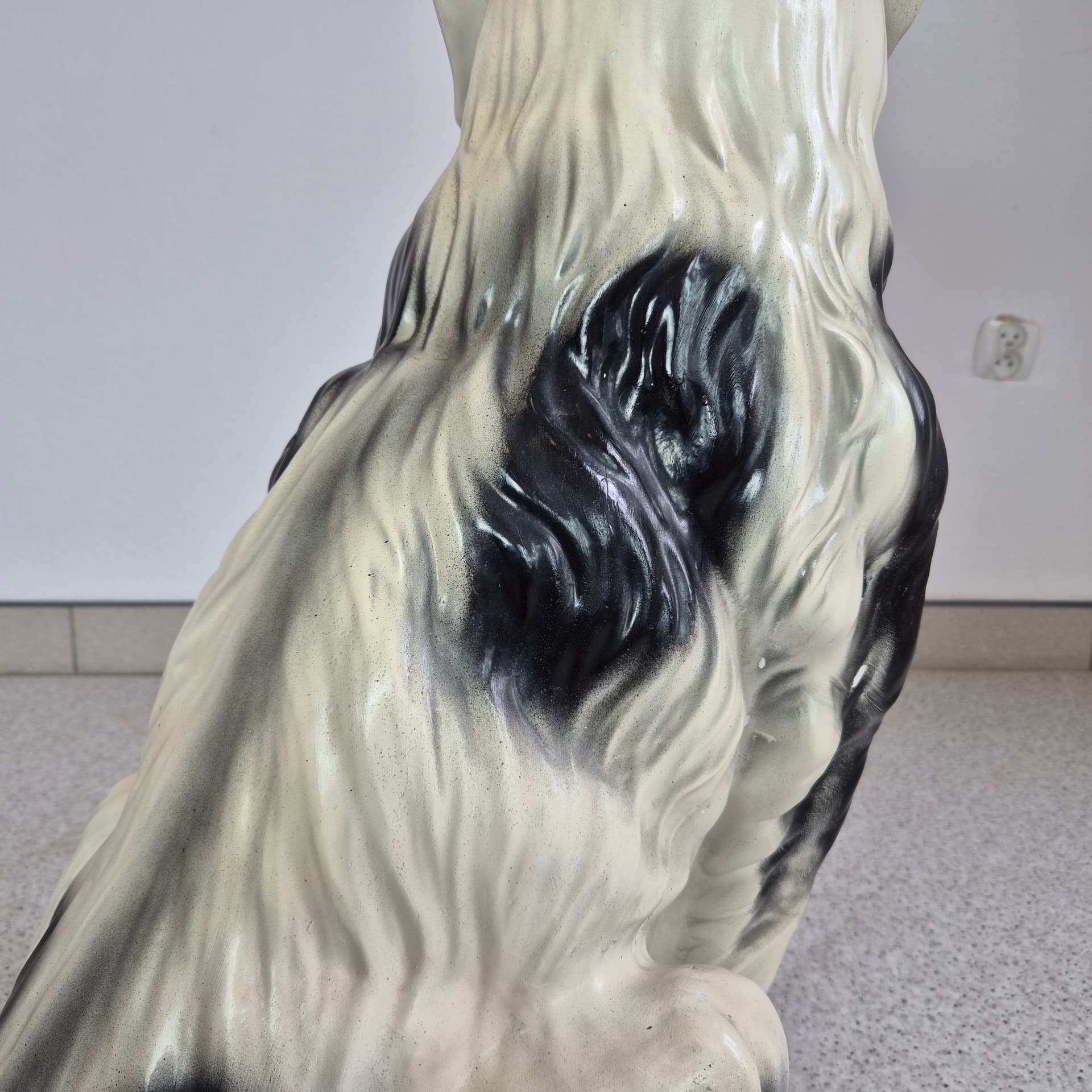 Figura bernardyna, ceramika beżowa, Niemcy, lata 60. - 240090