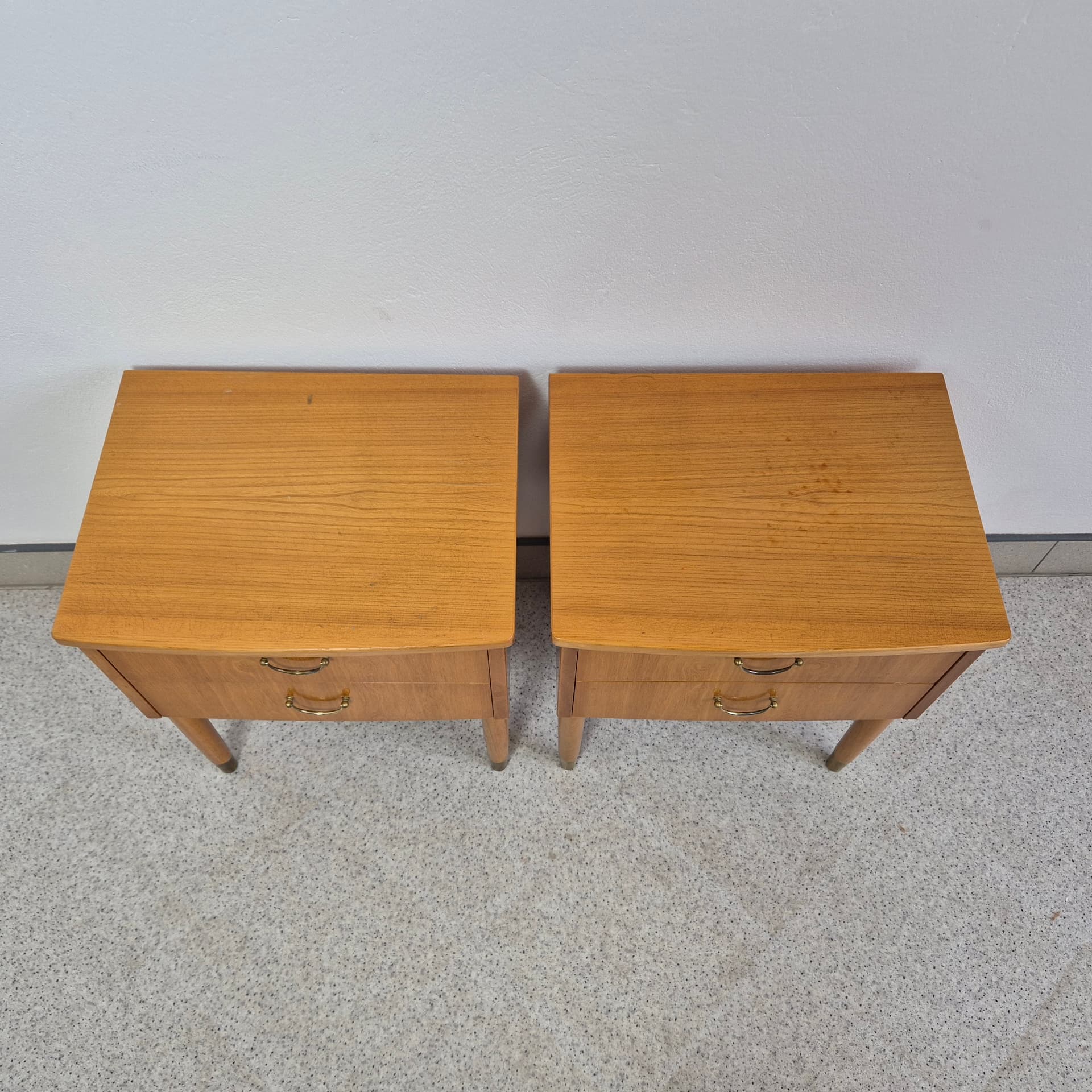 Para szafek nocnych, brąz, Szwecja, lata 60. - 240101