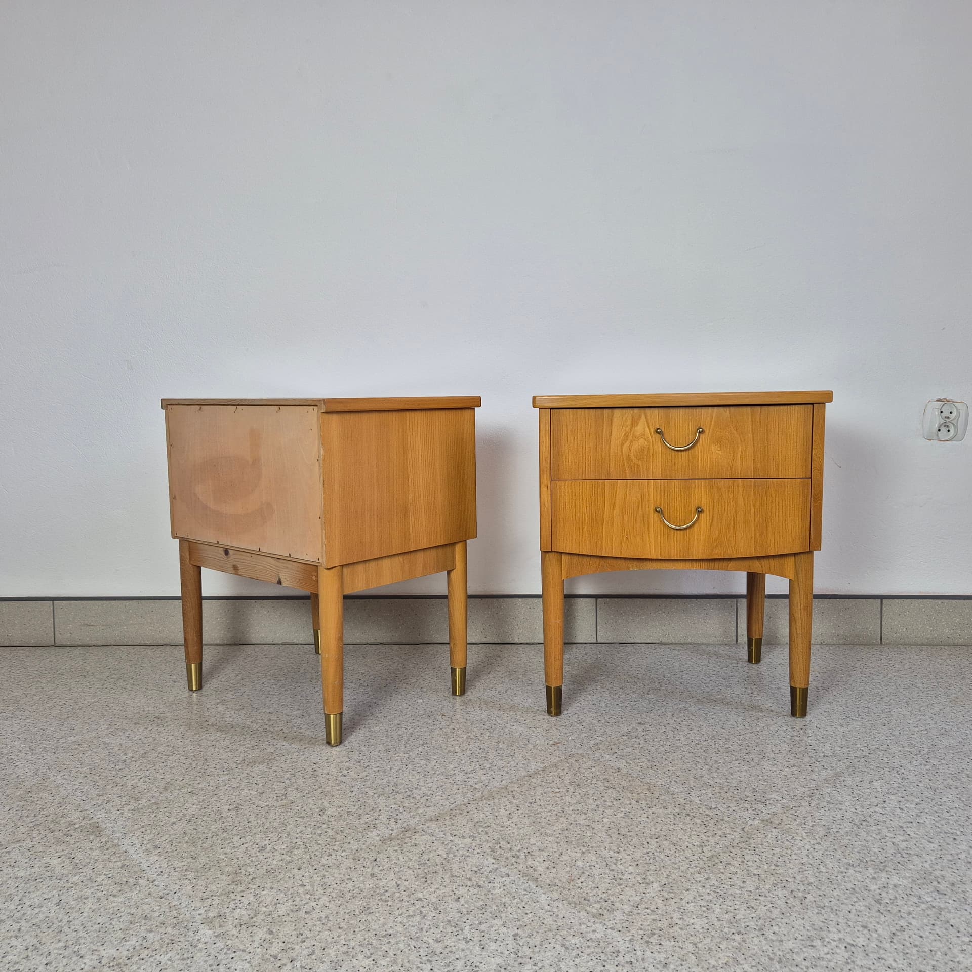 Para szafek nocnych, brąz, Szwecja, lata 60. - 240097