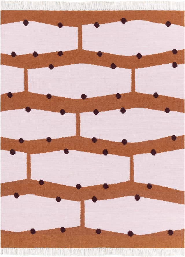 Kilim Rio Terracotta 160x230 cm, proj. M. Konopacka, wełna, Carpets & More - WYMIARY