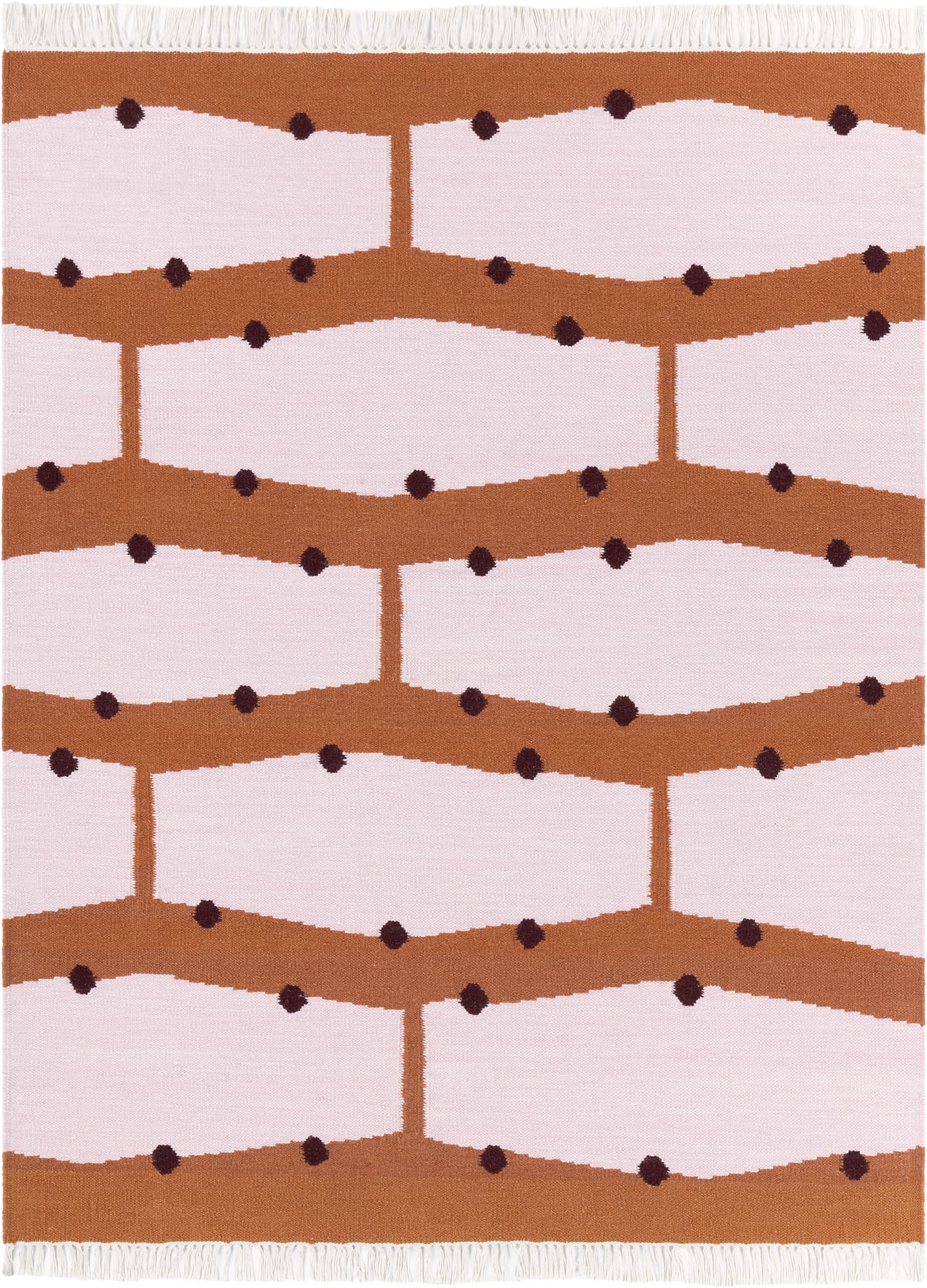 Kilim Rio Terracotta 140x200 cm, proj. M. Konopacka, wełna, Carpets & More