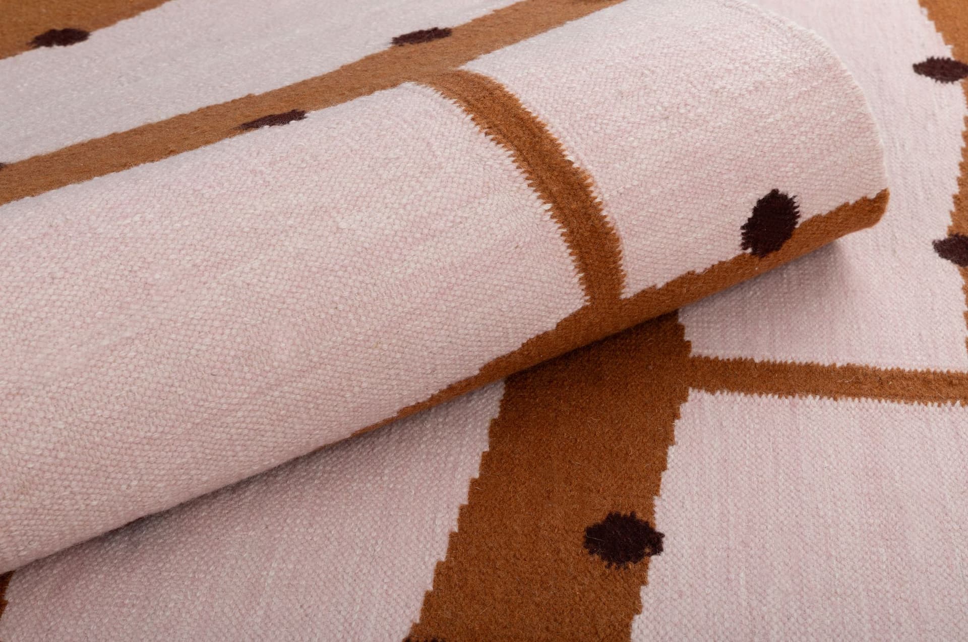 Kilim Rio Terracotta 140x200 cm, proj. M. Konopacka, wełna, Carpets & More - 240277