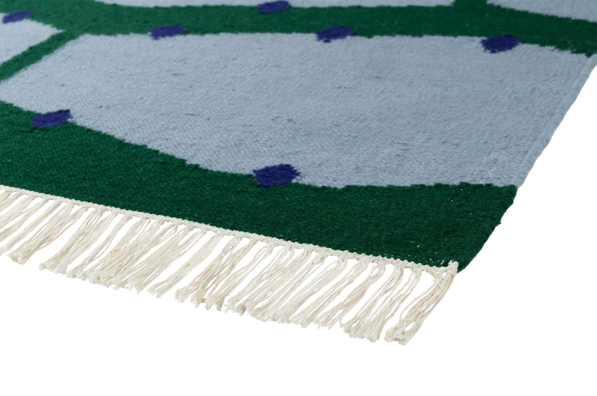 Kilim Rio Green 160x230 cm, proj. M. Konopacka, wełna, Carpets & More - 240266