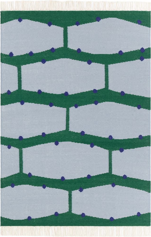 Kilim Rio Green 160x230 cm, proj. M. Konopacka, wełna, Carpets & More - WYMIARY