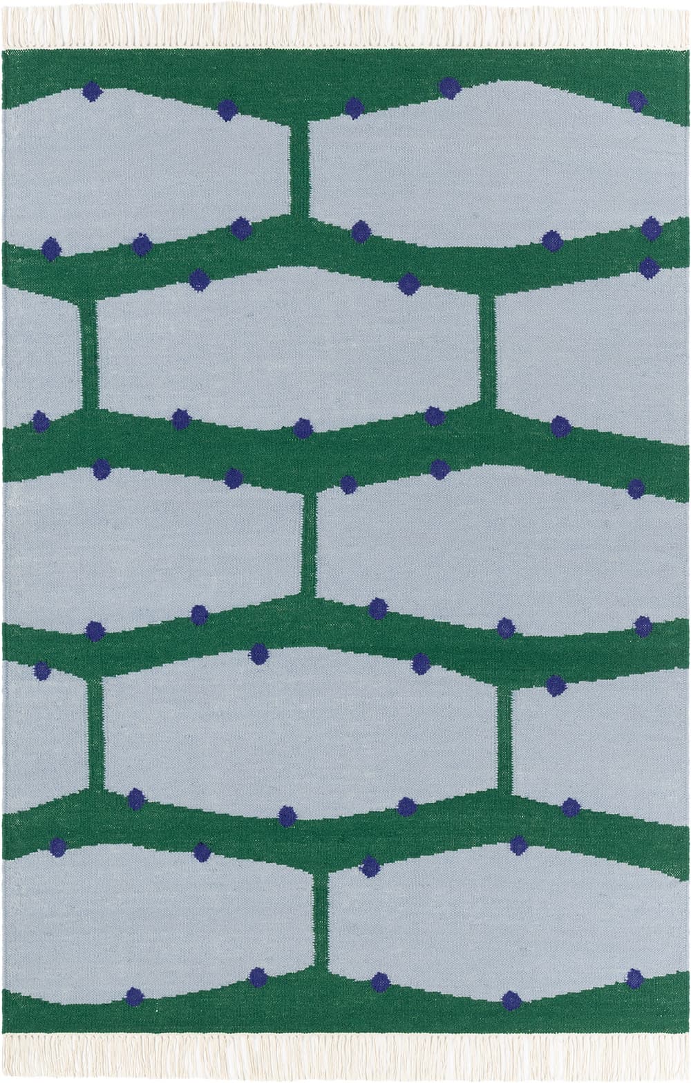 Kilim Rio Green 240x340 cm, proj. M. Konopacka, wełna, Carpets & More