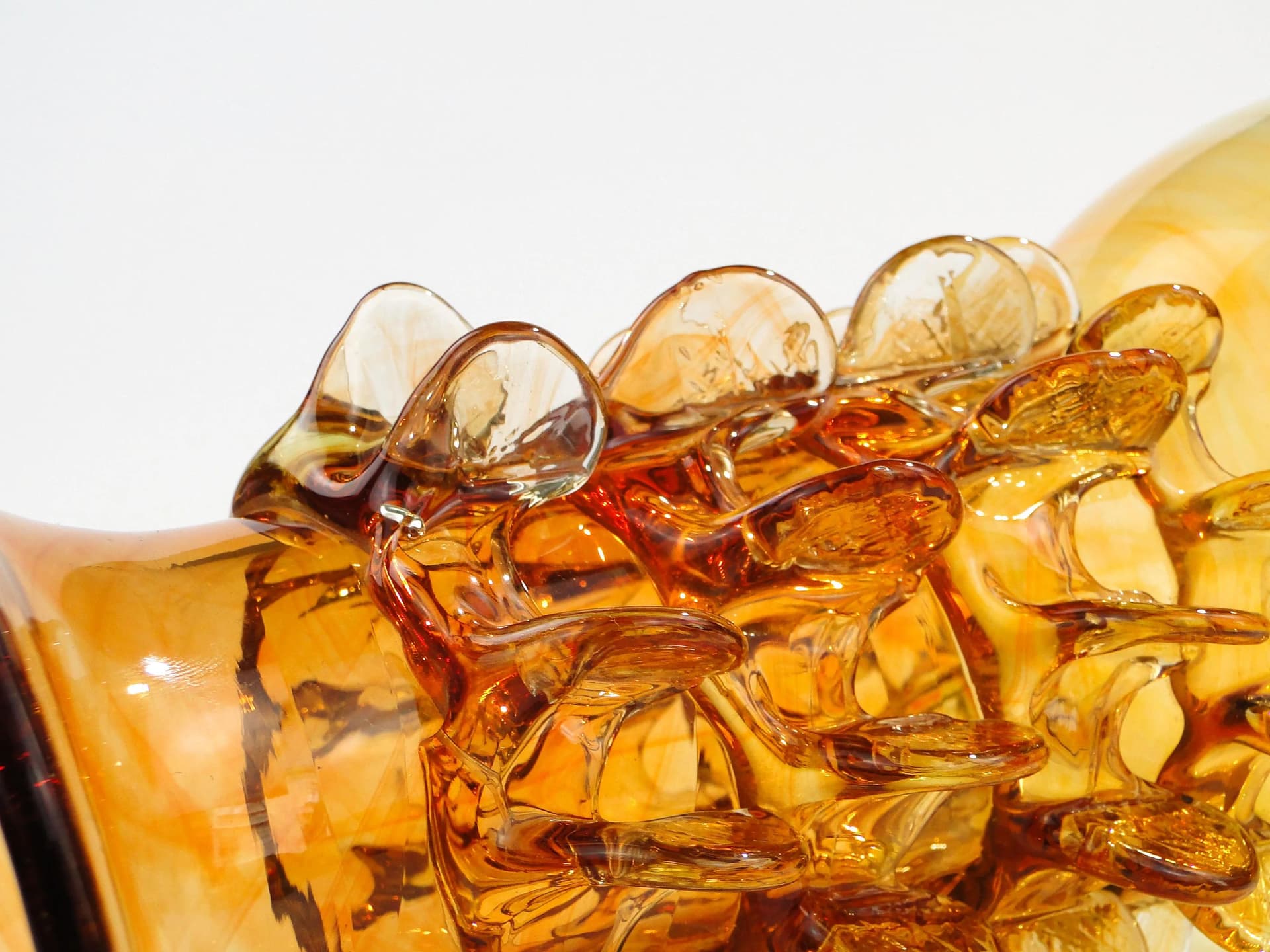 Wazon Panna Młoda, szkło pomarańczowy, proj. J. Słuczan-Orkusz, Polska, lata 70. - 17775