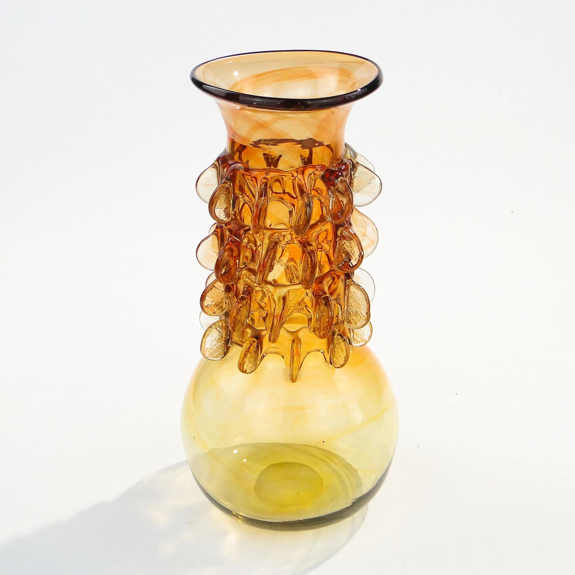 Wazon Panna Młoda, szkło pomarańczowy, proj. J. Słuczan-Orkusz, Polska, lata 70. - 17773