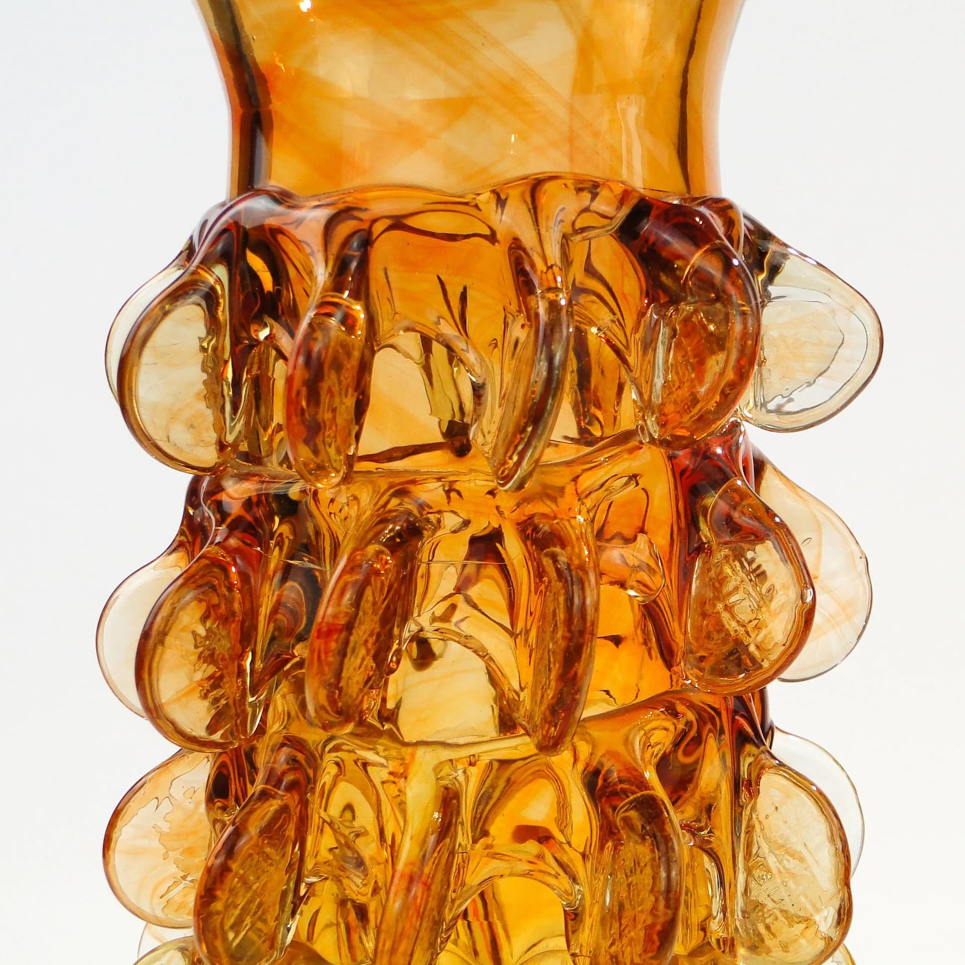 Wazon Panna Młoda, szkło pomarańczowy, proj. J. Słuczan-Orkusz, Polska, lata 70. - 17774