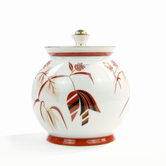 Bomboniera Art Deco, porcelana biała, Niemcy, lata 20. - WYMIARY