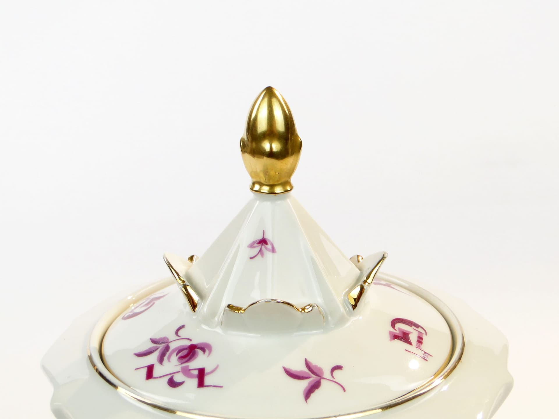 Bonbonniere Art Deco, white porcelain, Hertel Jacob, Germany, 1930s. - 240402