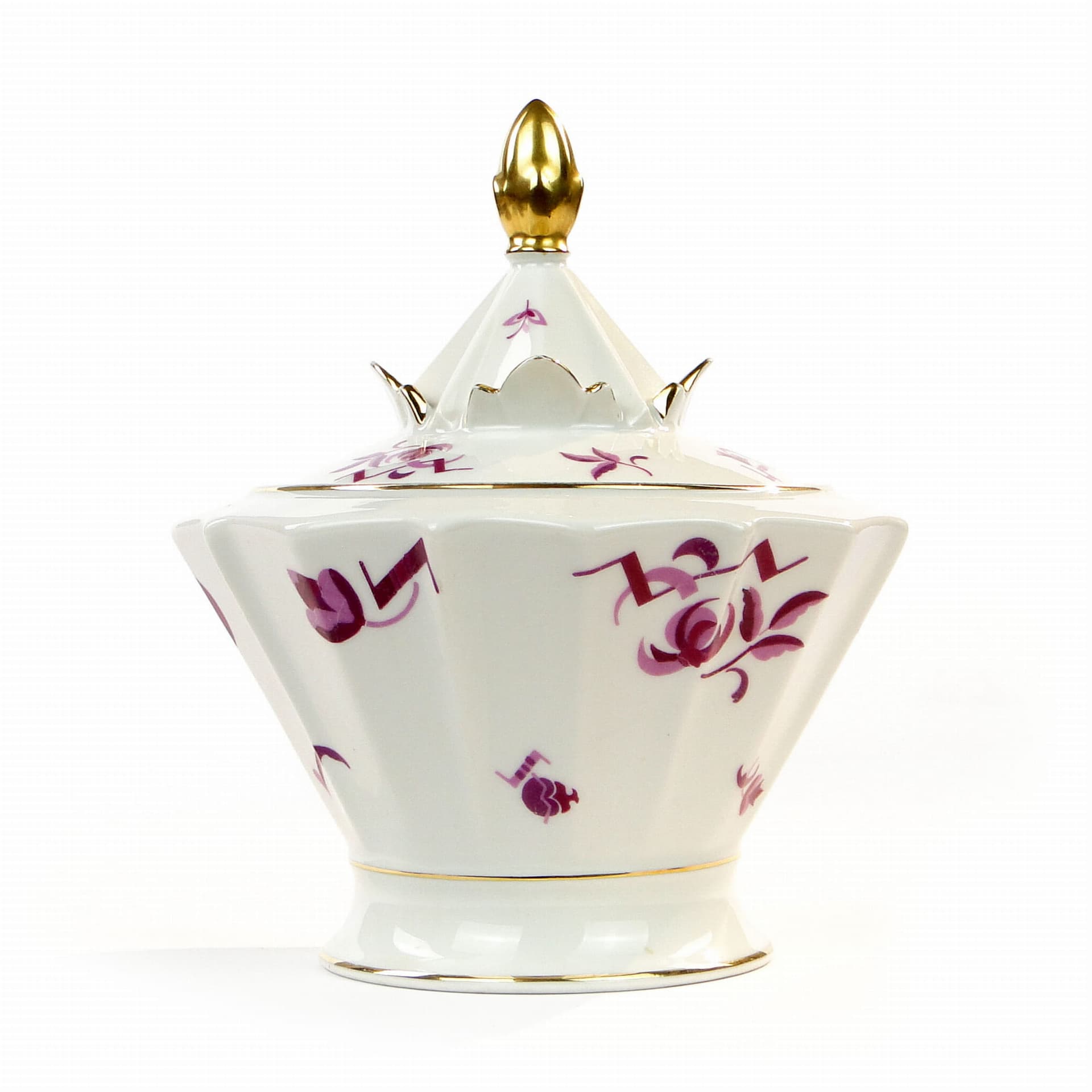 Bonbonniere Art Deco, white porcelain, Hertel Jacob, Germany, 1930s. - 240400