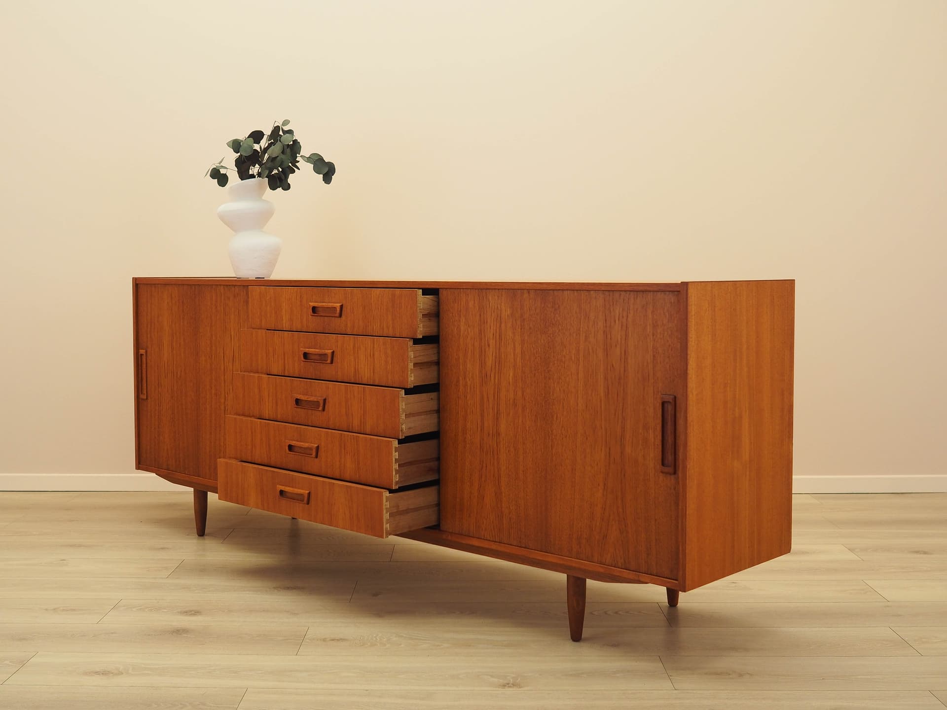 Sideboard, teak brązowy, Vemb Møbelfabrik, Dania, lata 70. - 240451