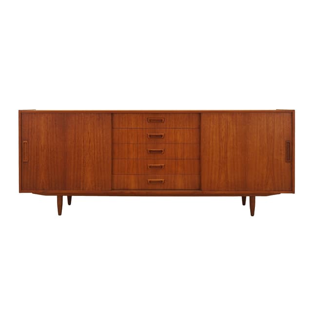 Sideboard, teak brązowy, Vemb Møbelfabrik, Dania, lata 70. - WYMIARY
