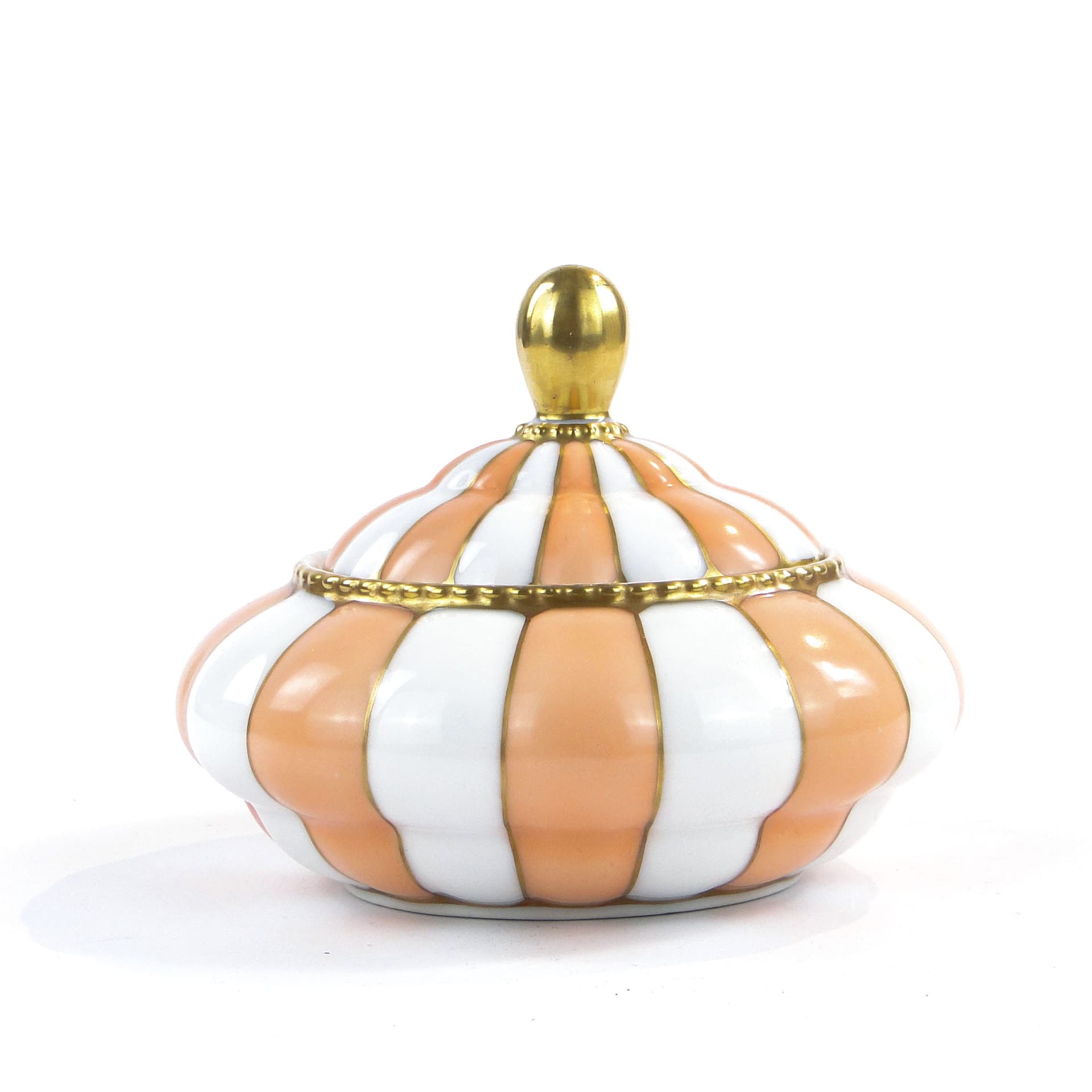 Bomboniera, biała porcelana, złocenia, Czechy, początek XX w. - 240504