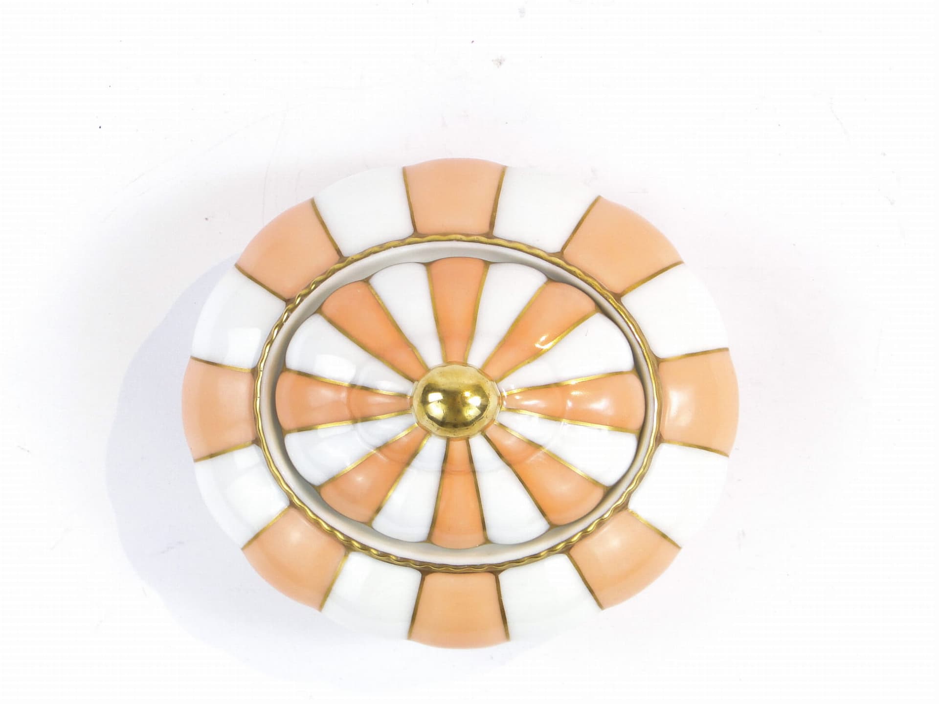 Bomboniera, biała porcelana, złocenia, Czechy, początek XX w. - 240503