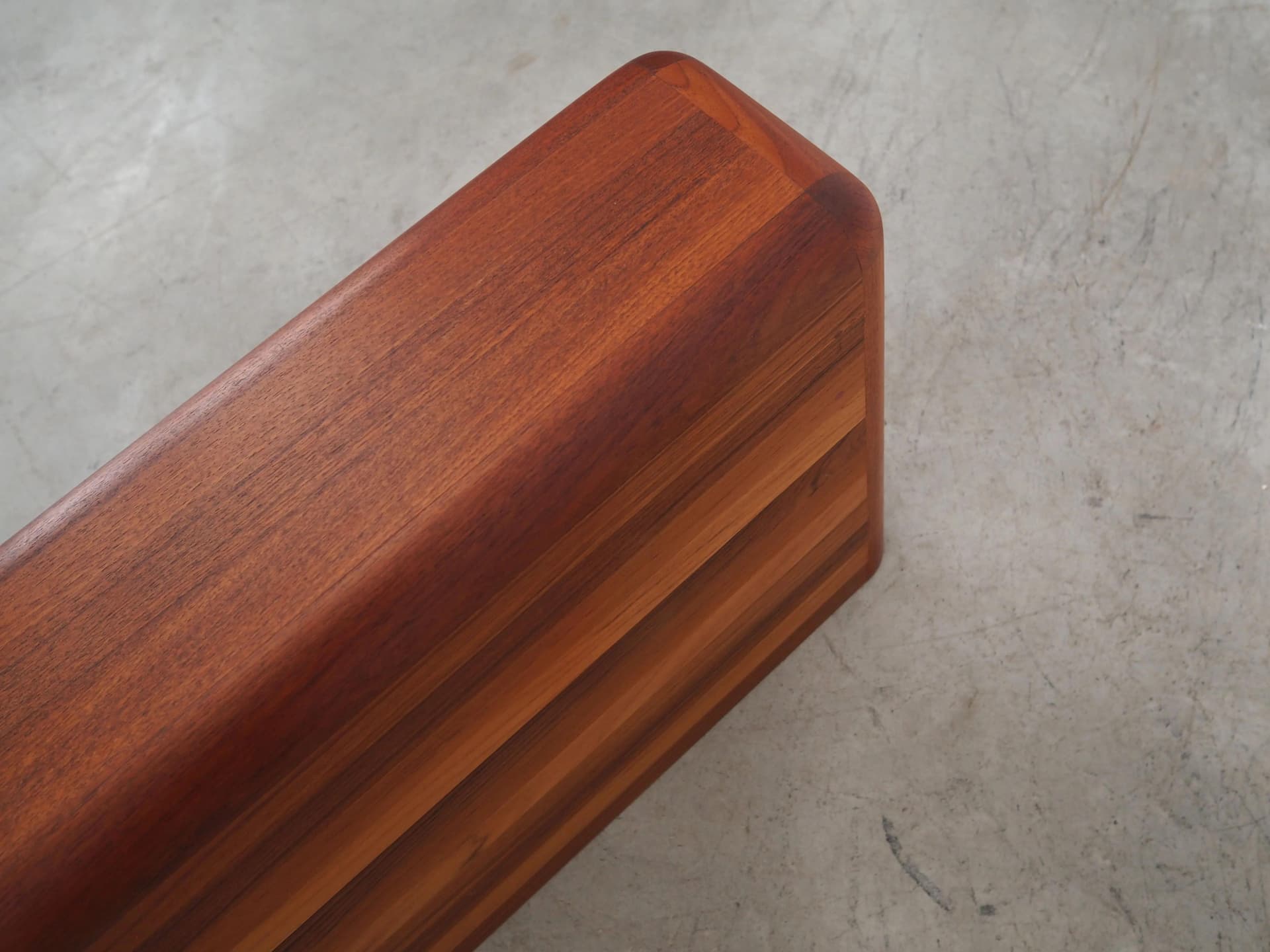 Magazine Rack, orange teak, Denmark, 1970s - 17230