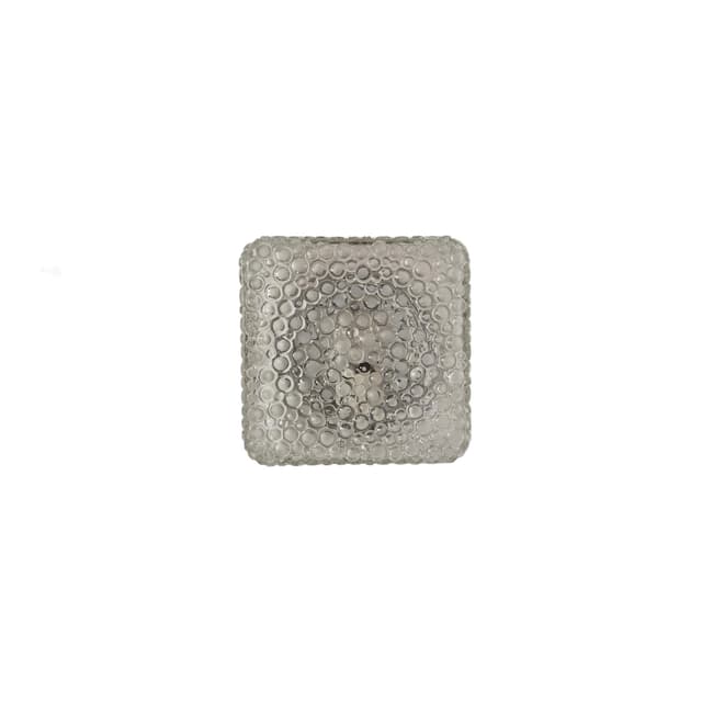 Plafon lub kinkiet, szkło transparent, Hustadt Leuchten, Niemcy, lata 60. - WYMIARY