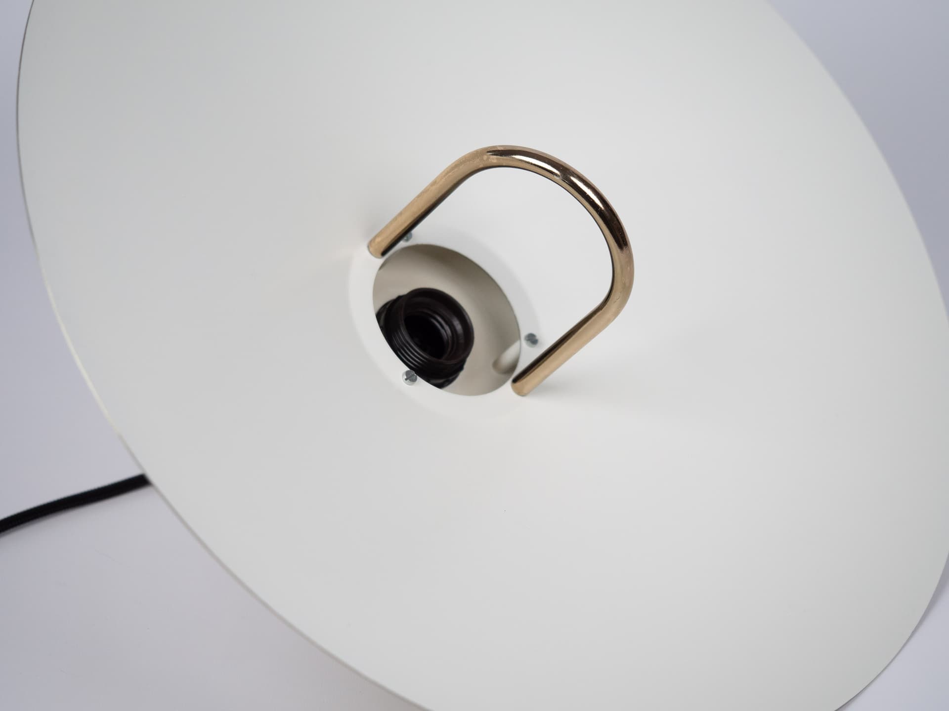 Lampa wisząca Verona, złoty metal, proj. K. Wiborg, Jeka, Dania, lata 70. - 242144