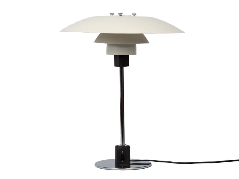 Lampa stołowa PH 4/3, biały, metal, proj. P. Henningsen, Louis Poulsen, Dania, lata 70.