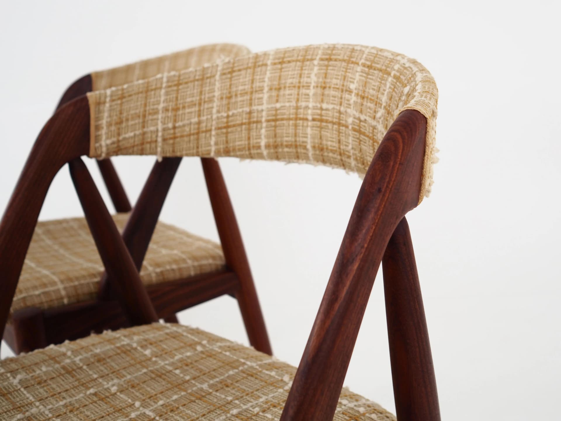 Set of four chairs Model 31, dark teak, by K. Kristiansen, Denmark, 1970s. - 17888