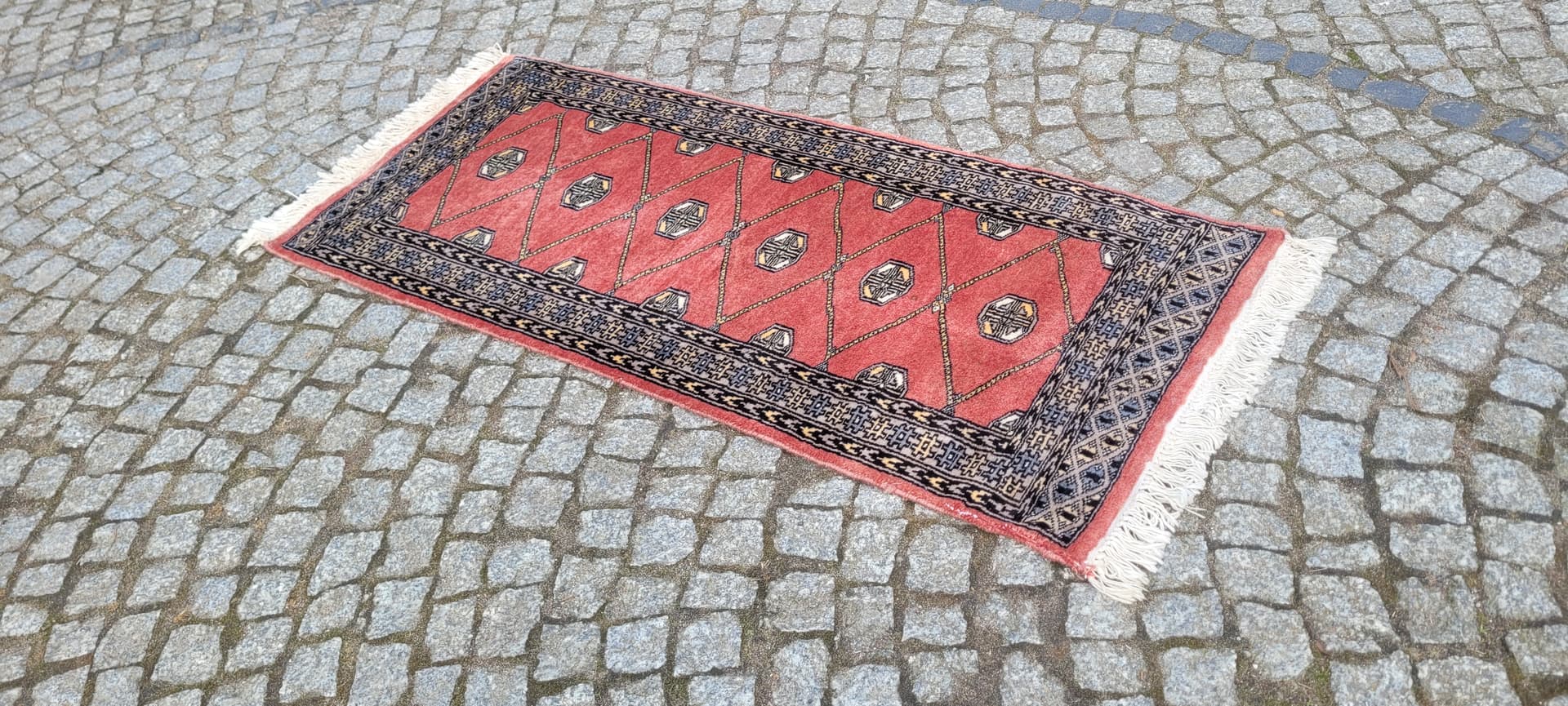 Dywan Buchara 140x60 cm, czerwony, wełna, Pakistan - 242838