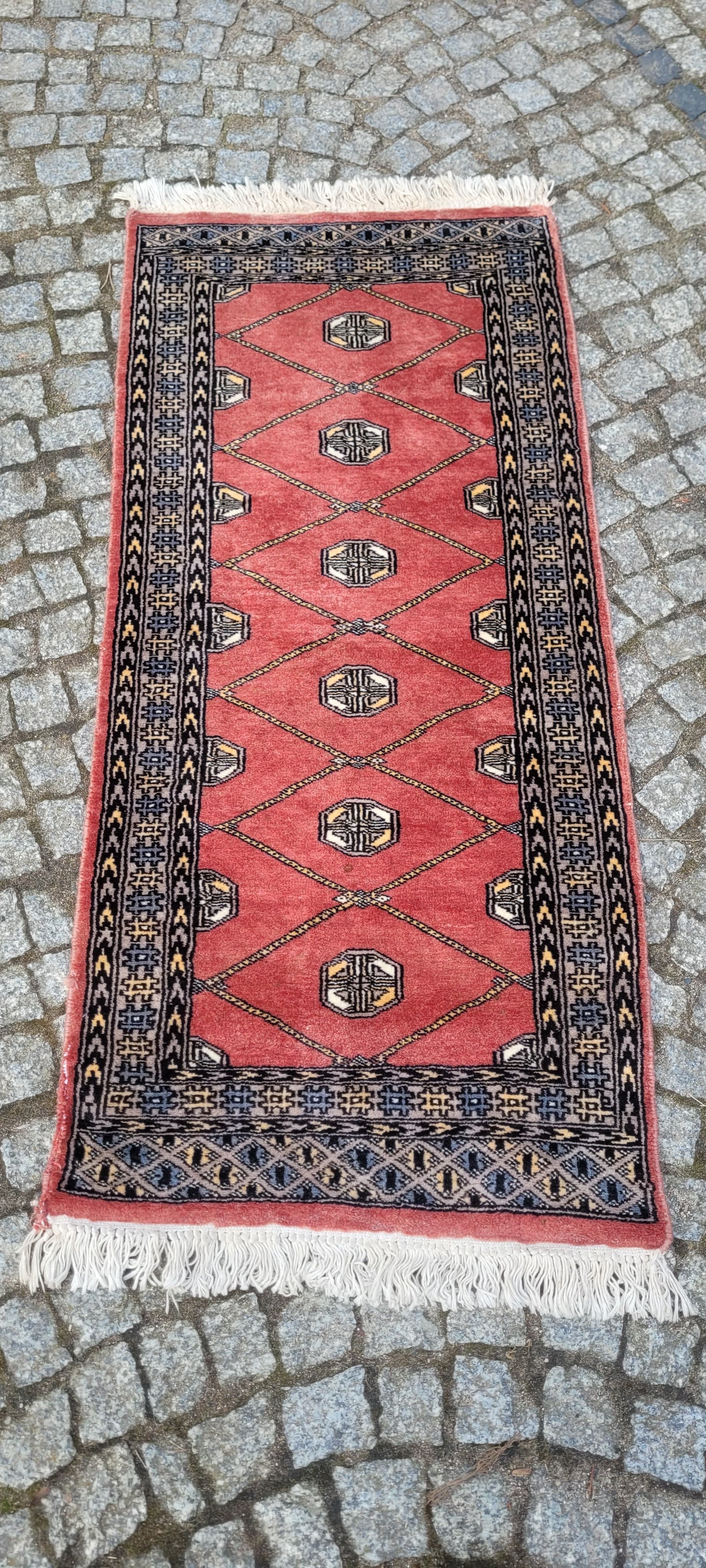 Dywan Buchara 140x60 cm, czerwony, wełna, Pakistan - 242831
