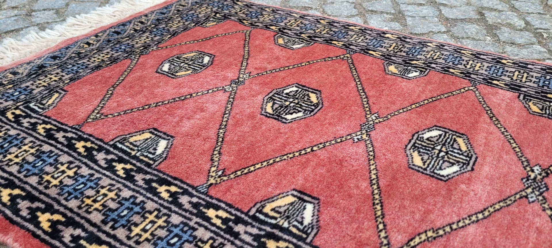 Dywan Buchara 140x60 cm, czerwony, wełna, Pakistan - 242834