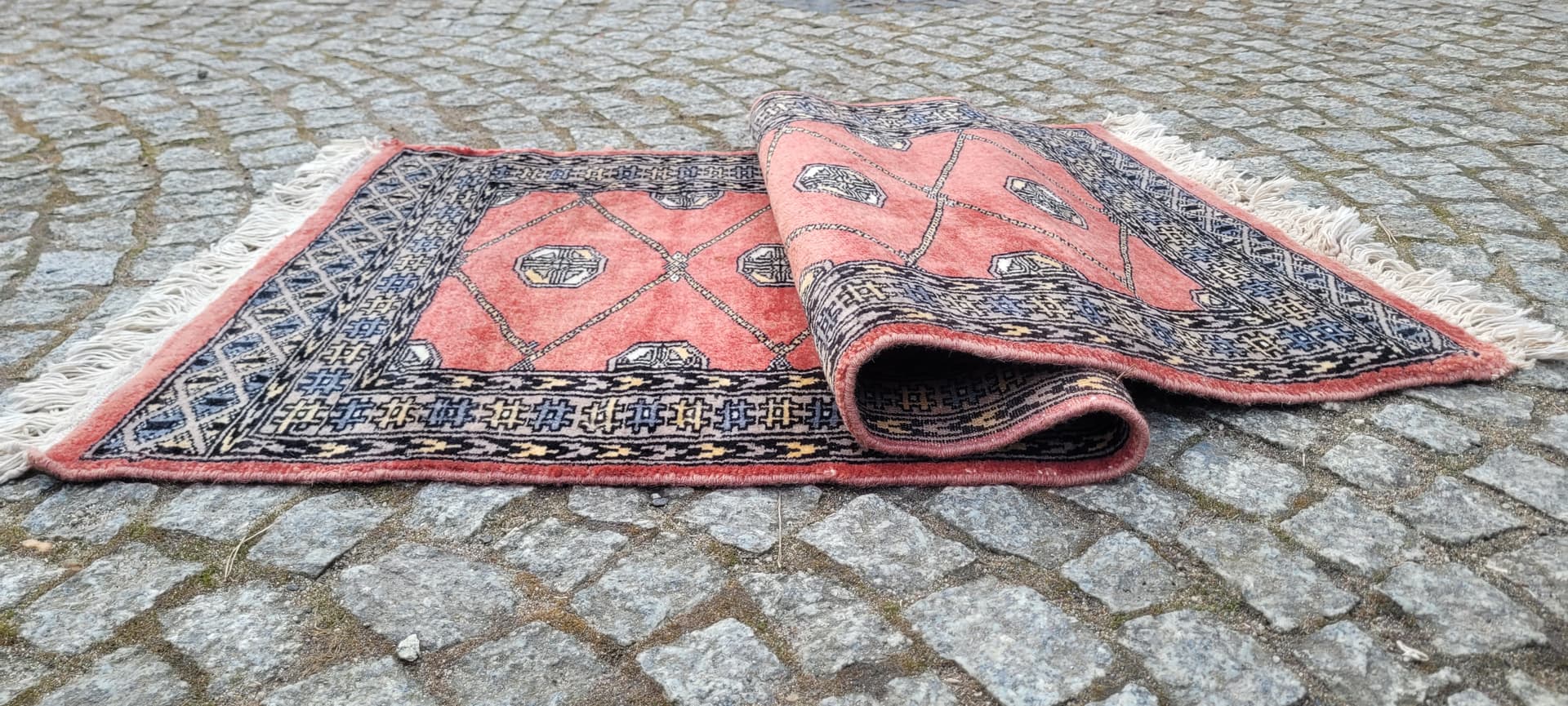 Dywan Buchara 140x60 cm, czerwony, wełna, Pakistan - 242836