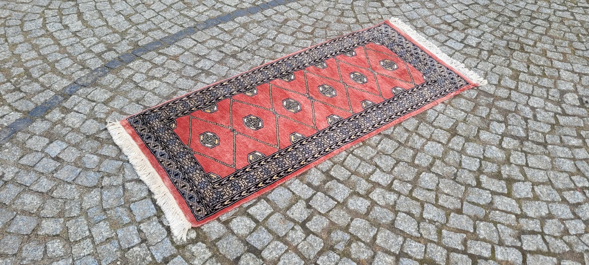 Dywan Buchara 140x60 cm, czerwony, wełna, Pakistan - 242841