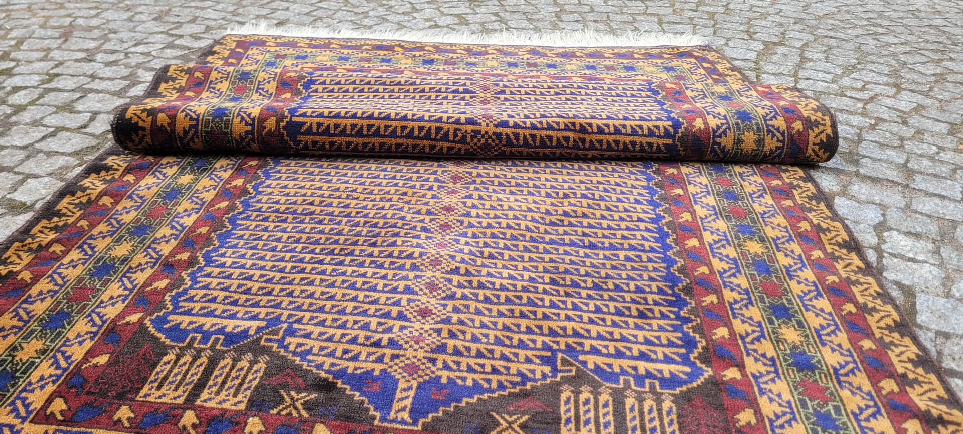 Dywan Beluch, 110x215 cm, multikolor, wełna, Afganistan - 242870