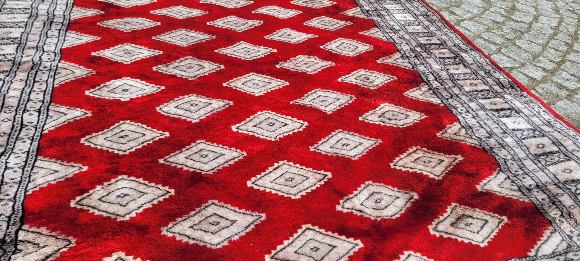 Rug Buchara 205x125 cm, red, wool, cotton, Pakistan - 242880