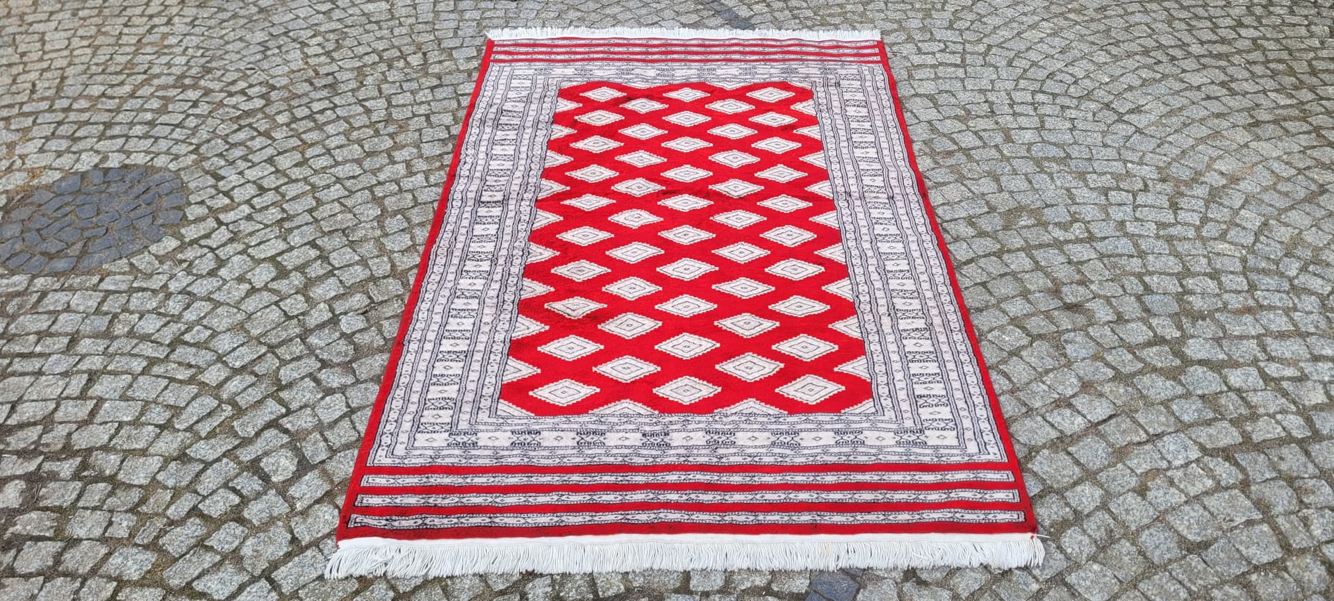 Rug Buchara 205x125 cm, red, wool, cotton, Pakistan - 242885