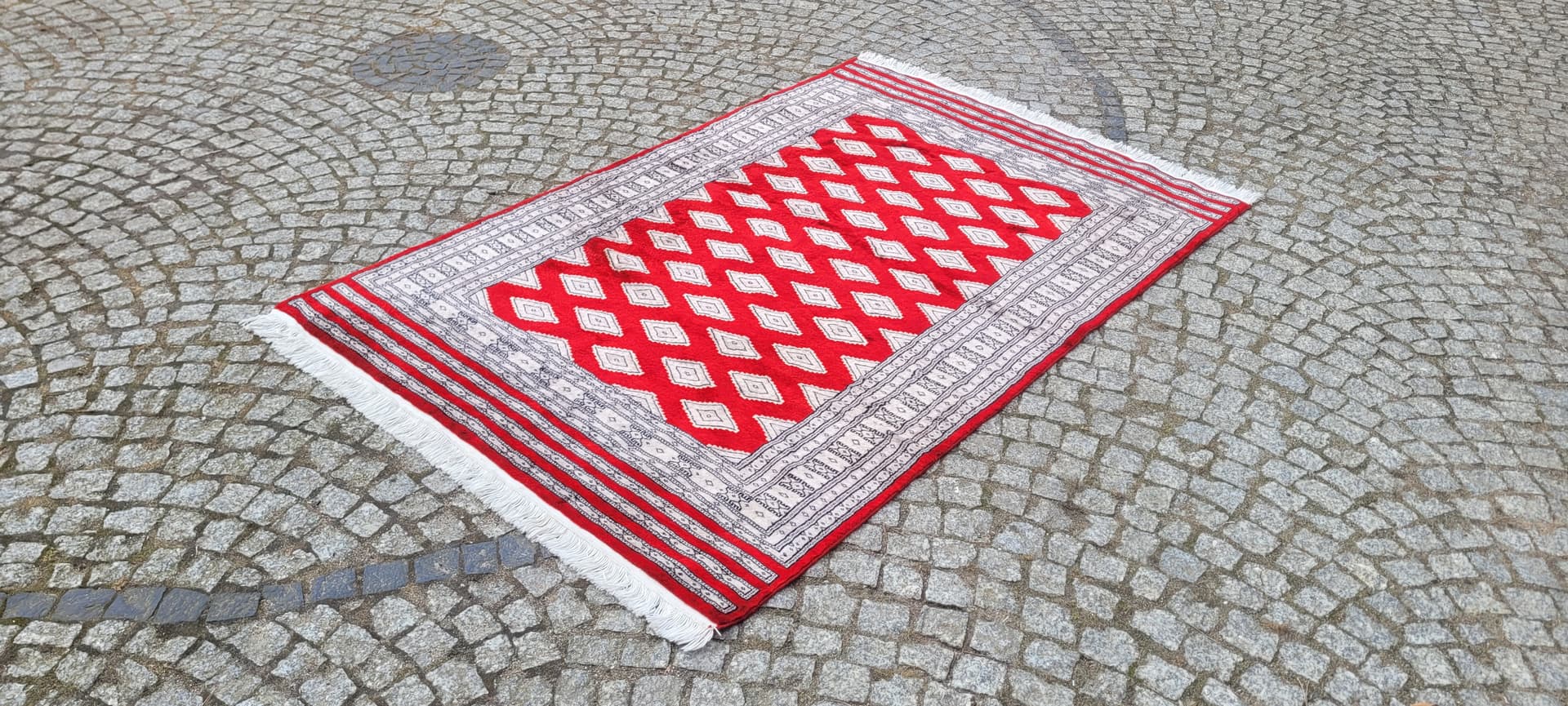 Rug Buchara 205x125 cm, red, wool, cotton, Pakistan - 242889
