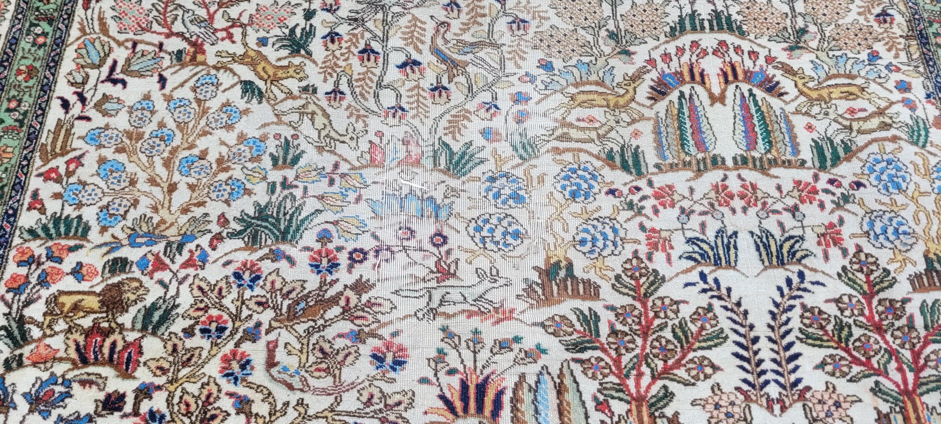 Dywan Tebriz 230x340 cm, beżowy, wełna, Iran, pocz. XX w. - 242922