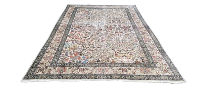 Dywan Tebriz 230x340 cm, beżowy, wełna, Iran, pocz. XX w. - WYMIARY