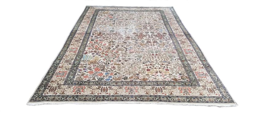 Dywan Tebriz 230x340 cm, beżowy, wełna, Iran, pocz. XX w.