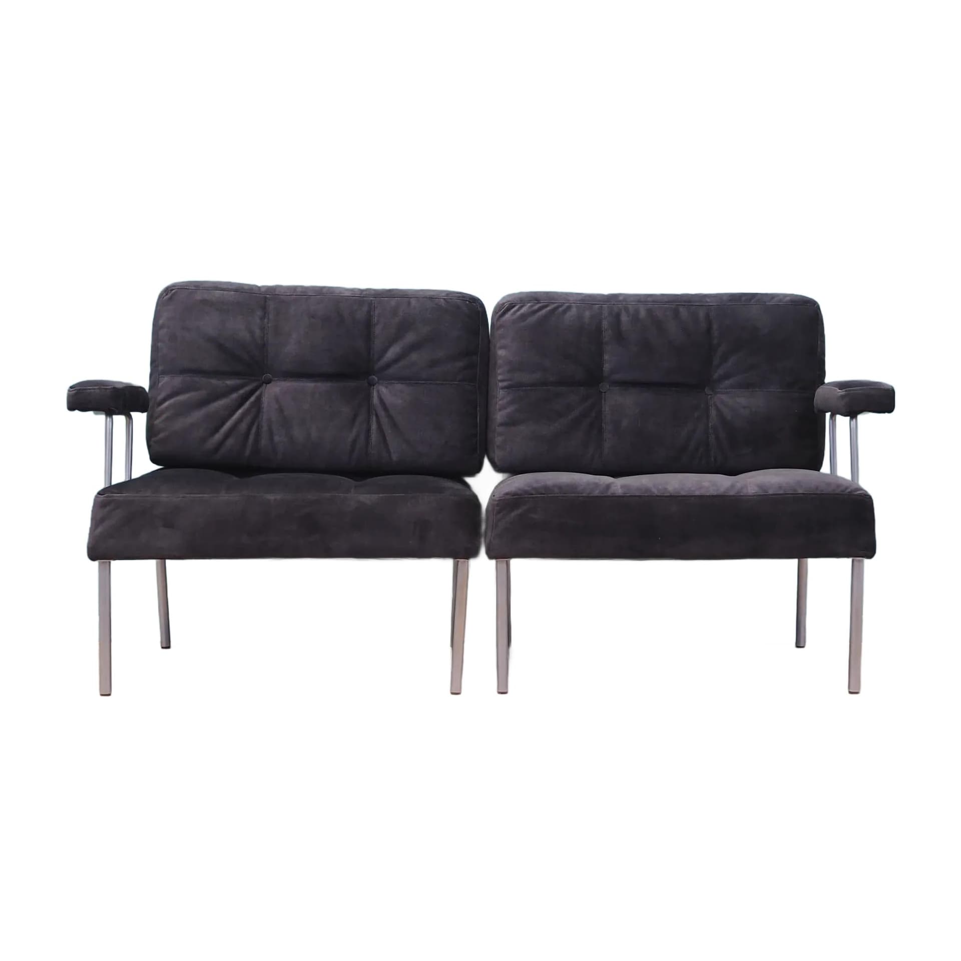 Sofa modułowa, velvet szary, chrom, proj. P. Cadovius, France & Son, Dania, lata 60.