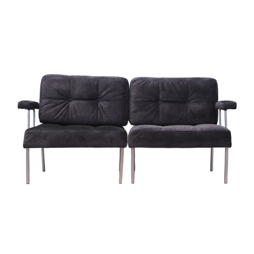 Sofa modułowa, velvet szary, chrom, proj. P. Cadovius, France & Son, Dania, lata 60.