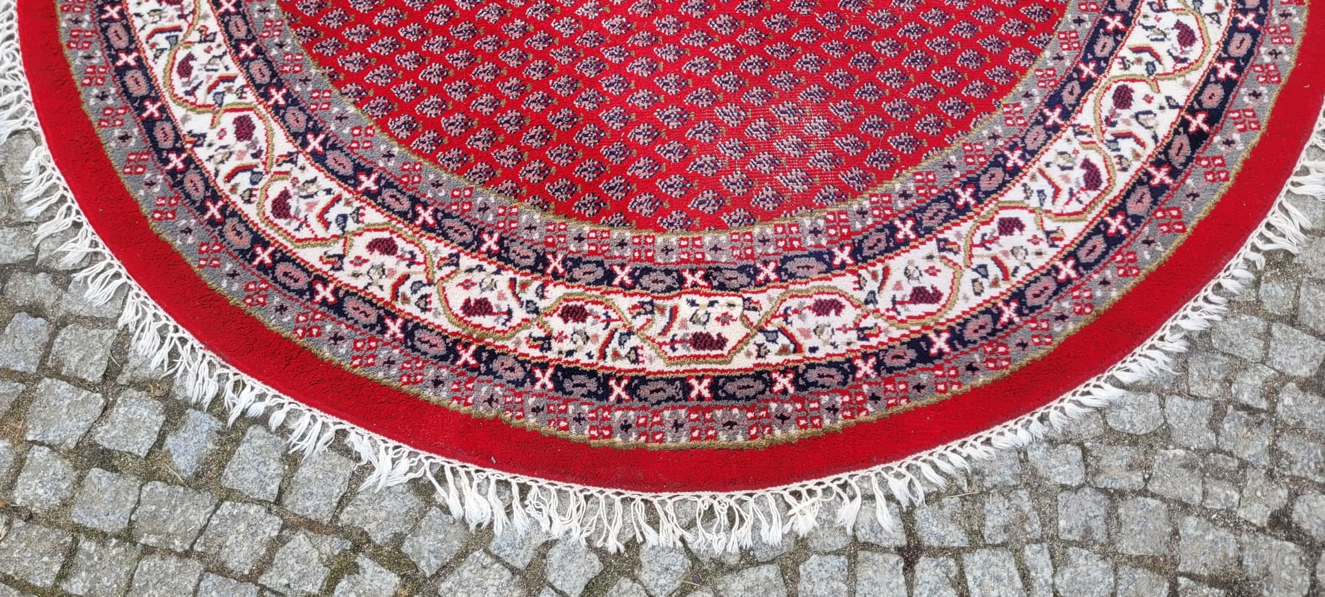 Dywan Indo Saroug Mir, okrągły 210x210 cm, multikolor, wełna, Indie - 243250