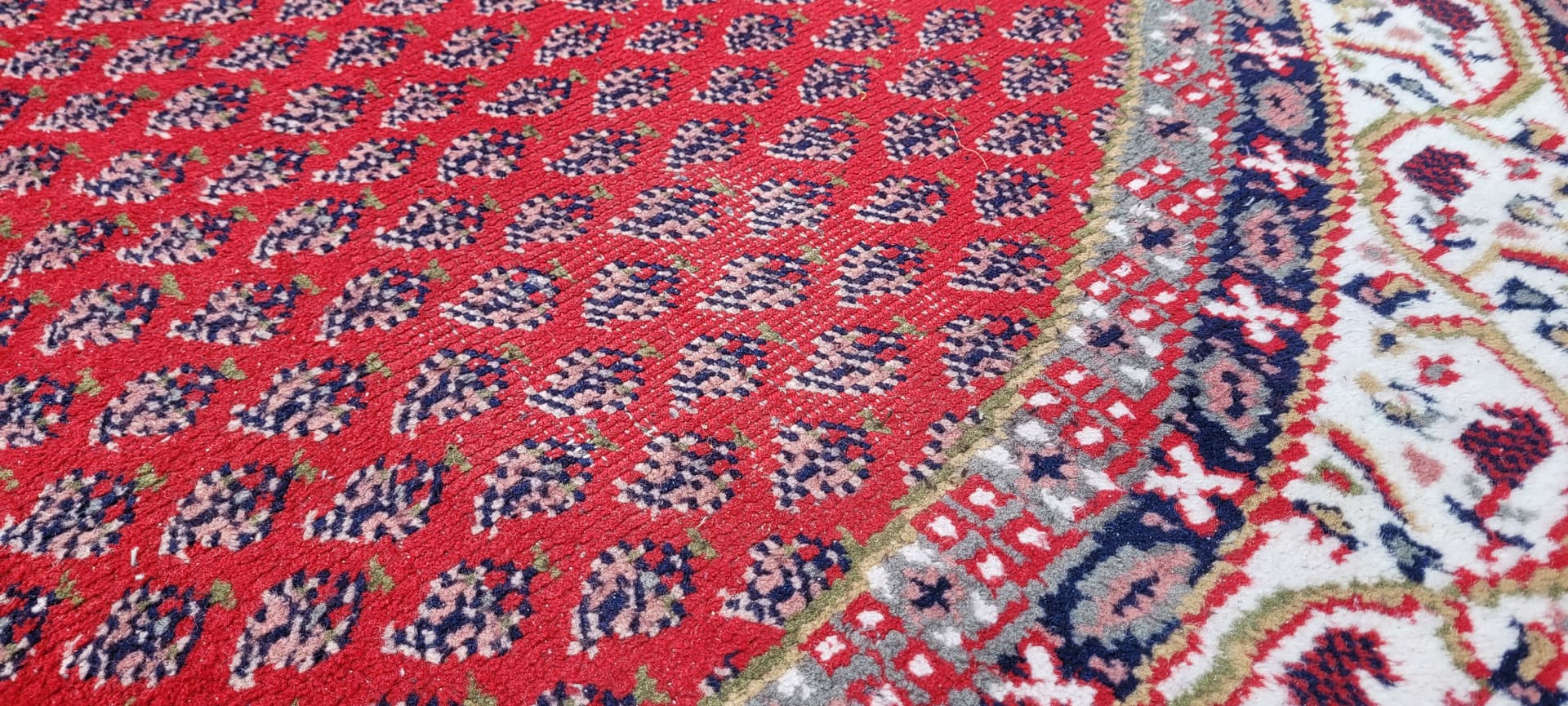 Dywan Indo Saroug Mir, okrągły 210x210 cm, multikolor, wełna, Indie - 243243