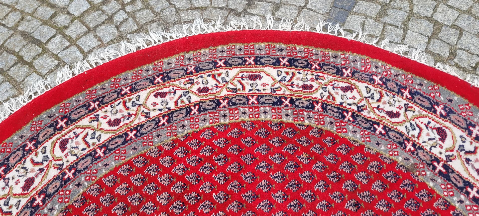 Dywan Indo Saroug Mir, okrągły 210x210 cm, multikolor, wełna, Indie - 243245